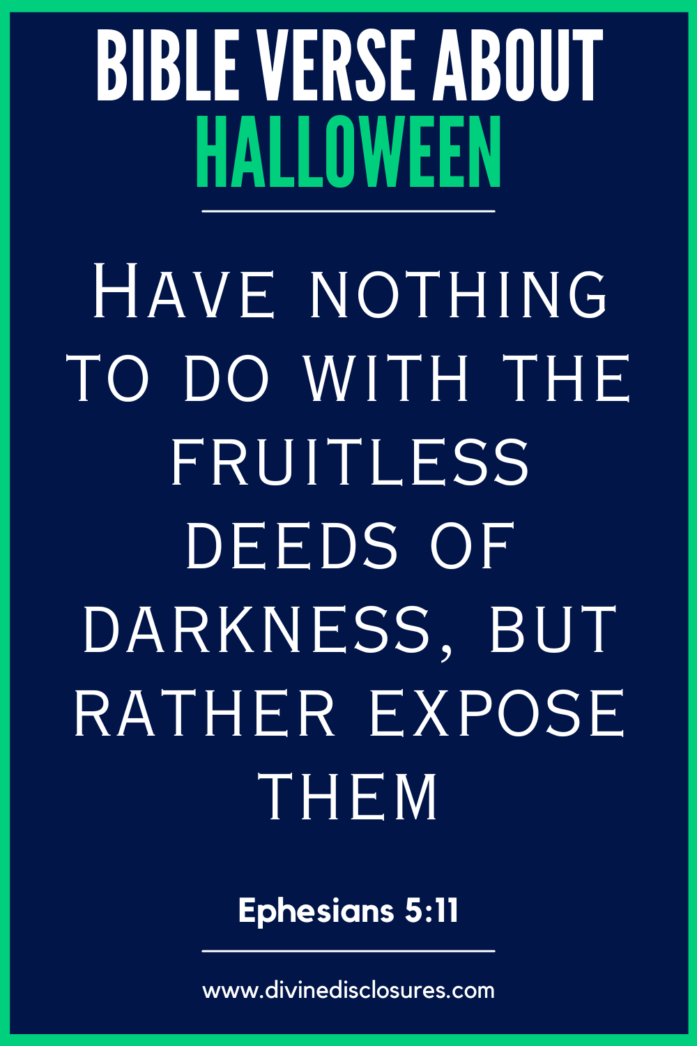 Bible Verse About Halloween