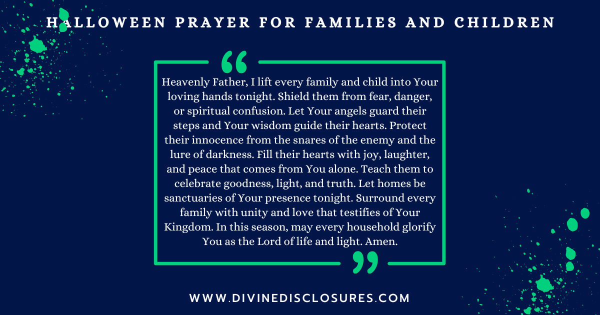 Halloween Prayer For Families And Children