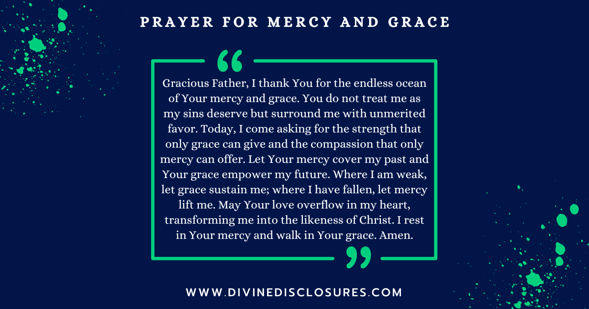 Prayer For Mercy And Grace