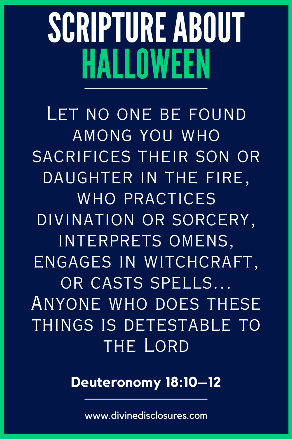 Scripture About Halloween