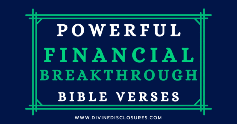 Scriptures For Financial Breakthrough