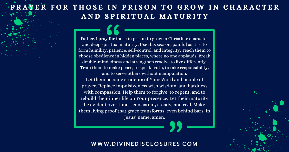 Prayer for those in Prison