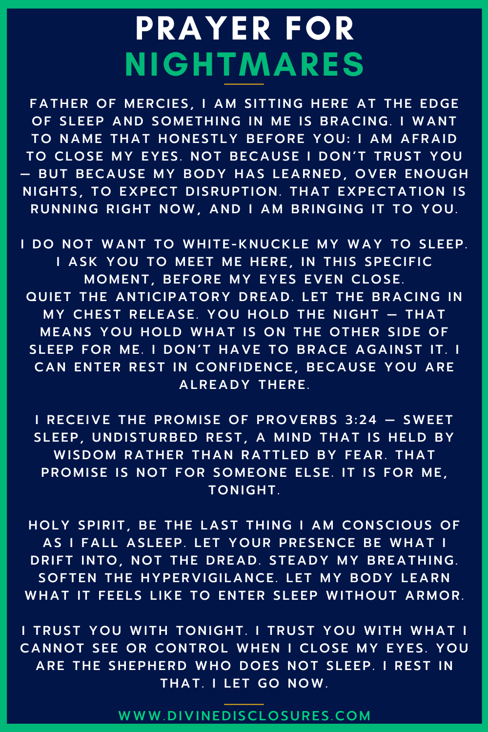 Prayer For Nightmares