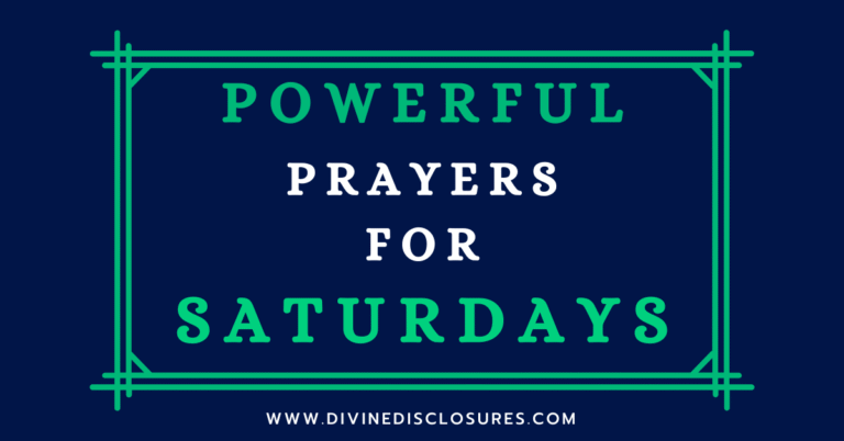 Saturday Prayers