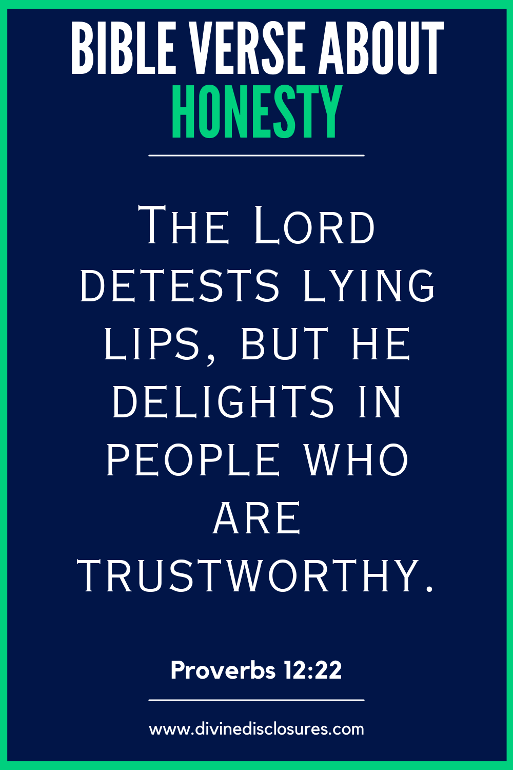 Bible Verse About Honesty