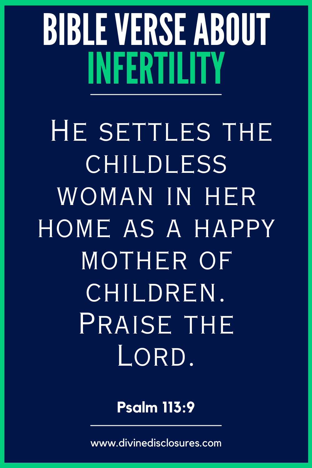 Bible Verse About Infertility