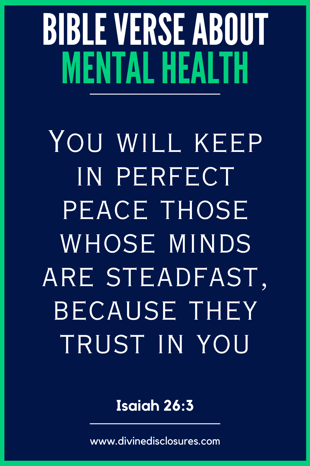 Bible Verse About Mental Health