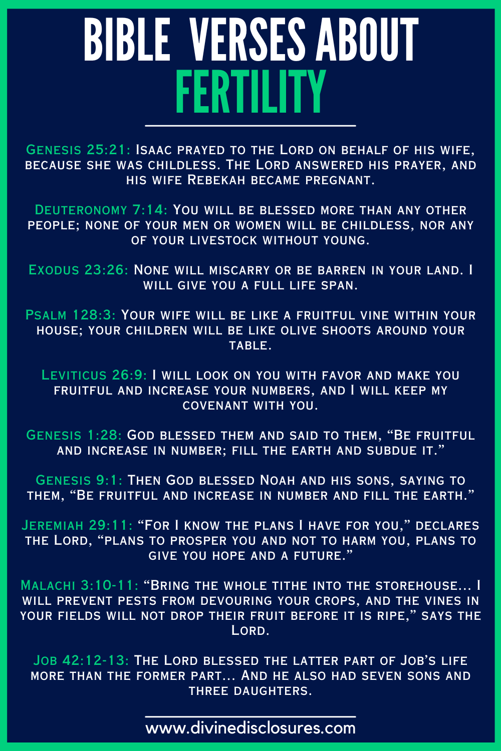 Bible Verses About Fertility