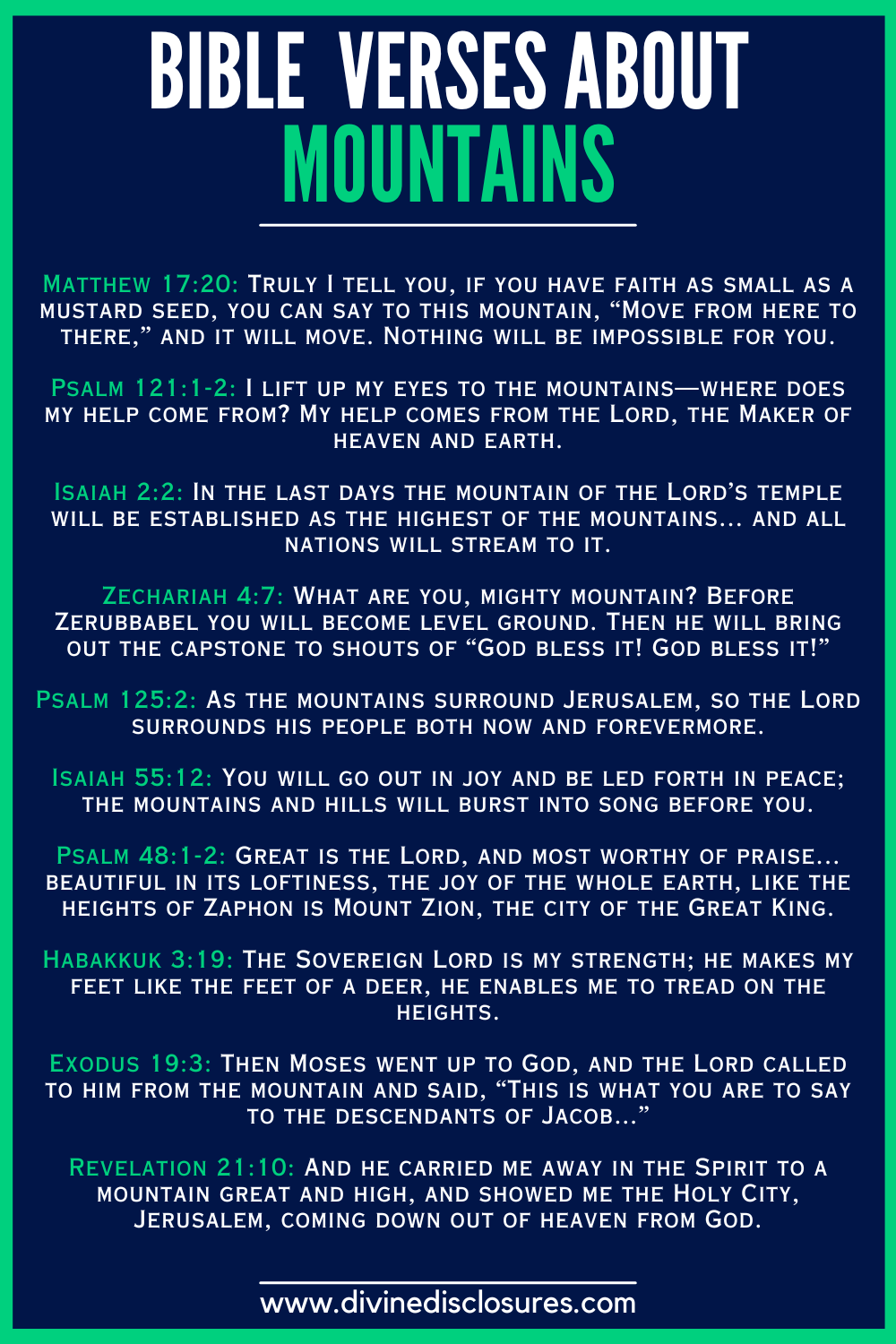 Bible Verses About Mountains