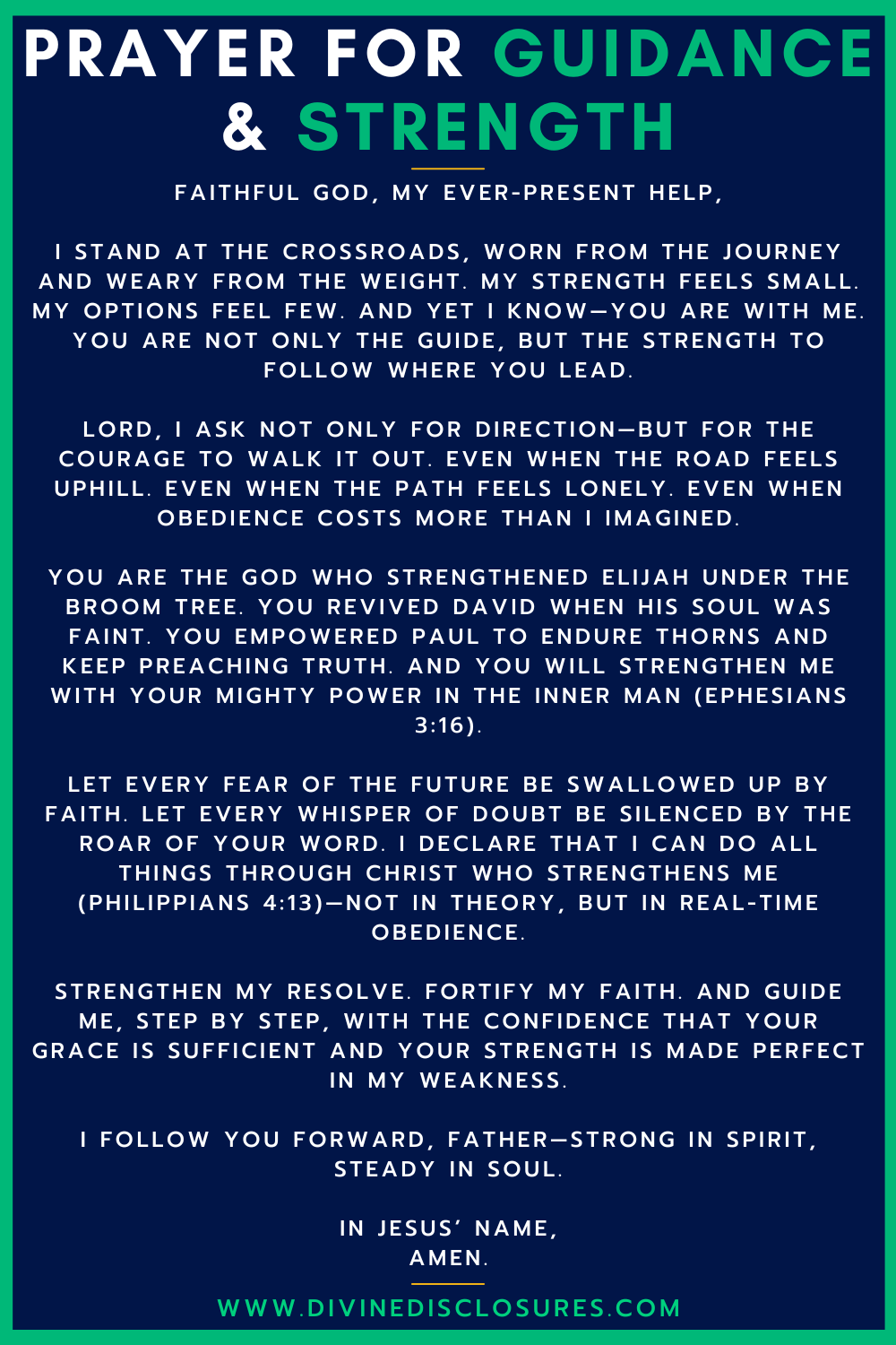 Prayer For Guidance And Strength