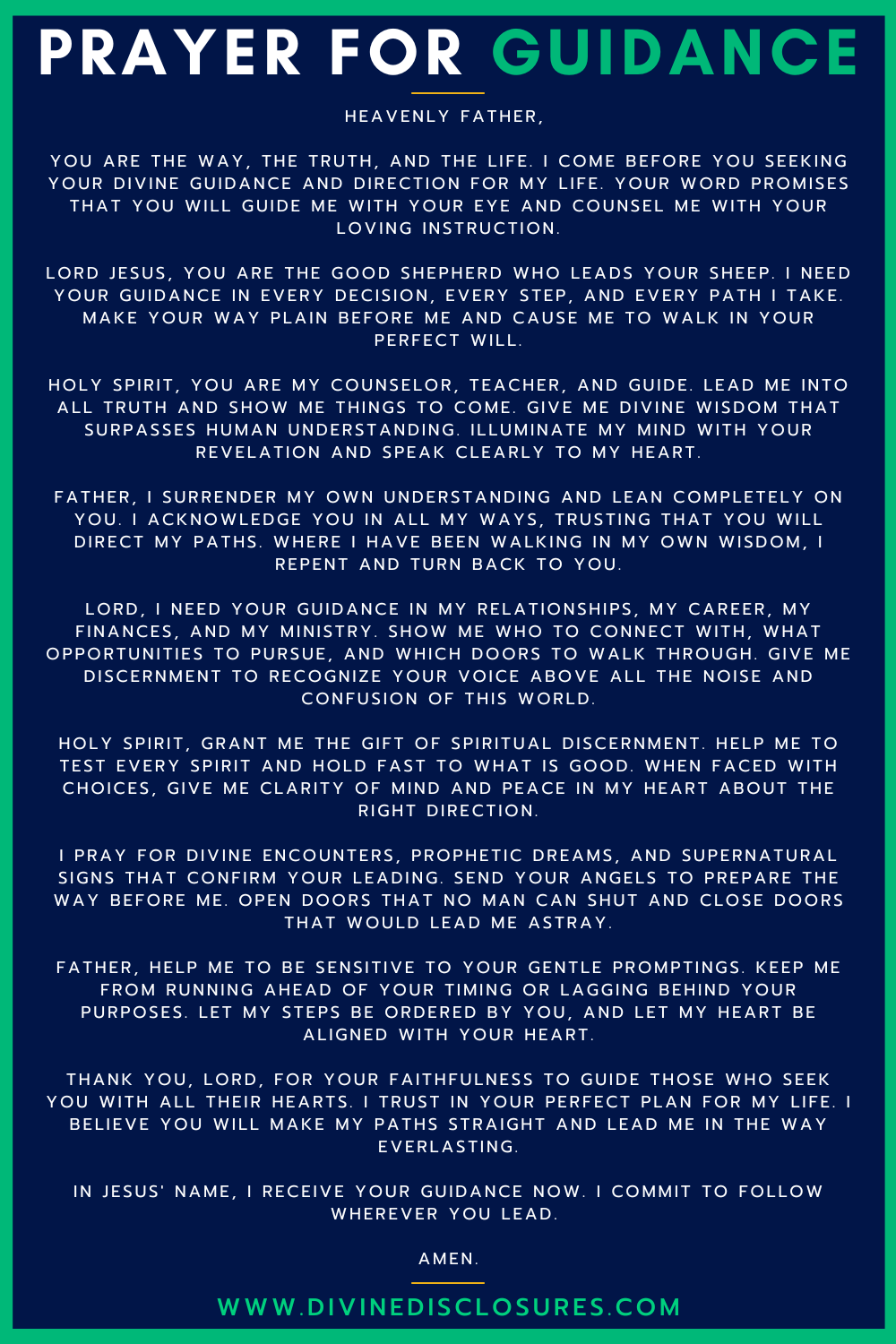 Prayer For Guidance