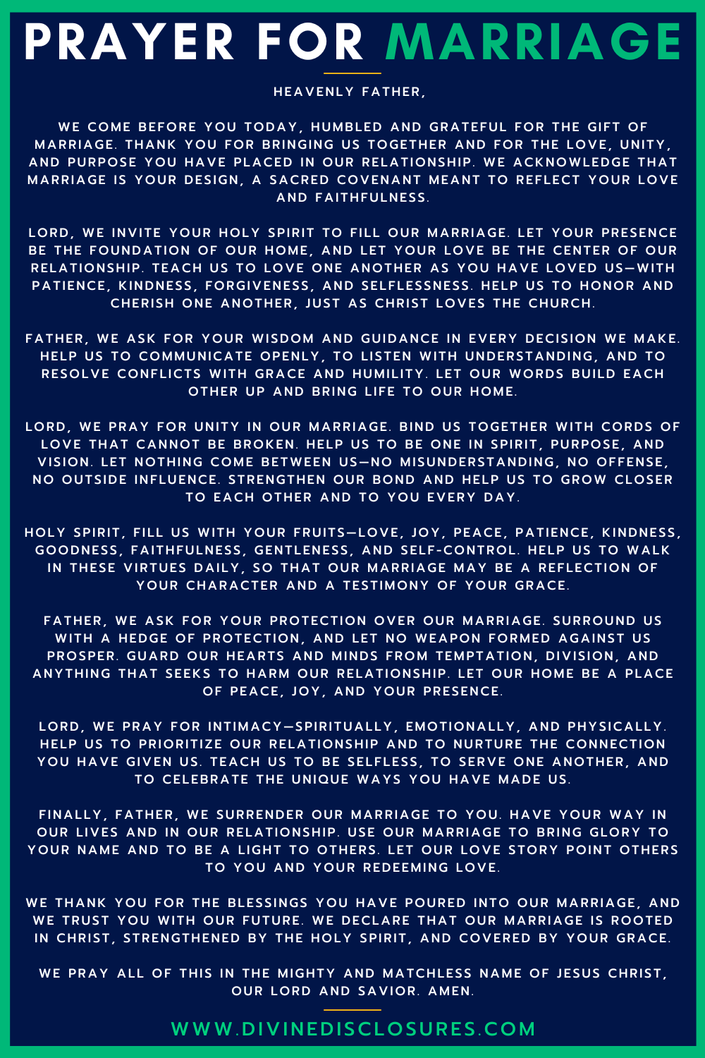 Prayer For Marriage