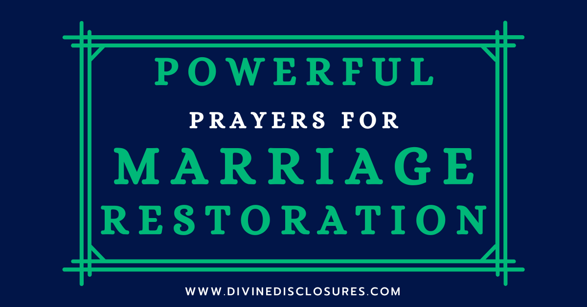 Prayers For Marriage Restoration