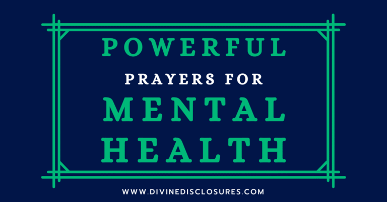 Prayers For Mental Health