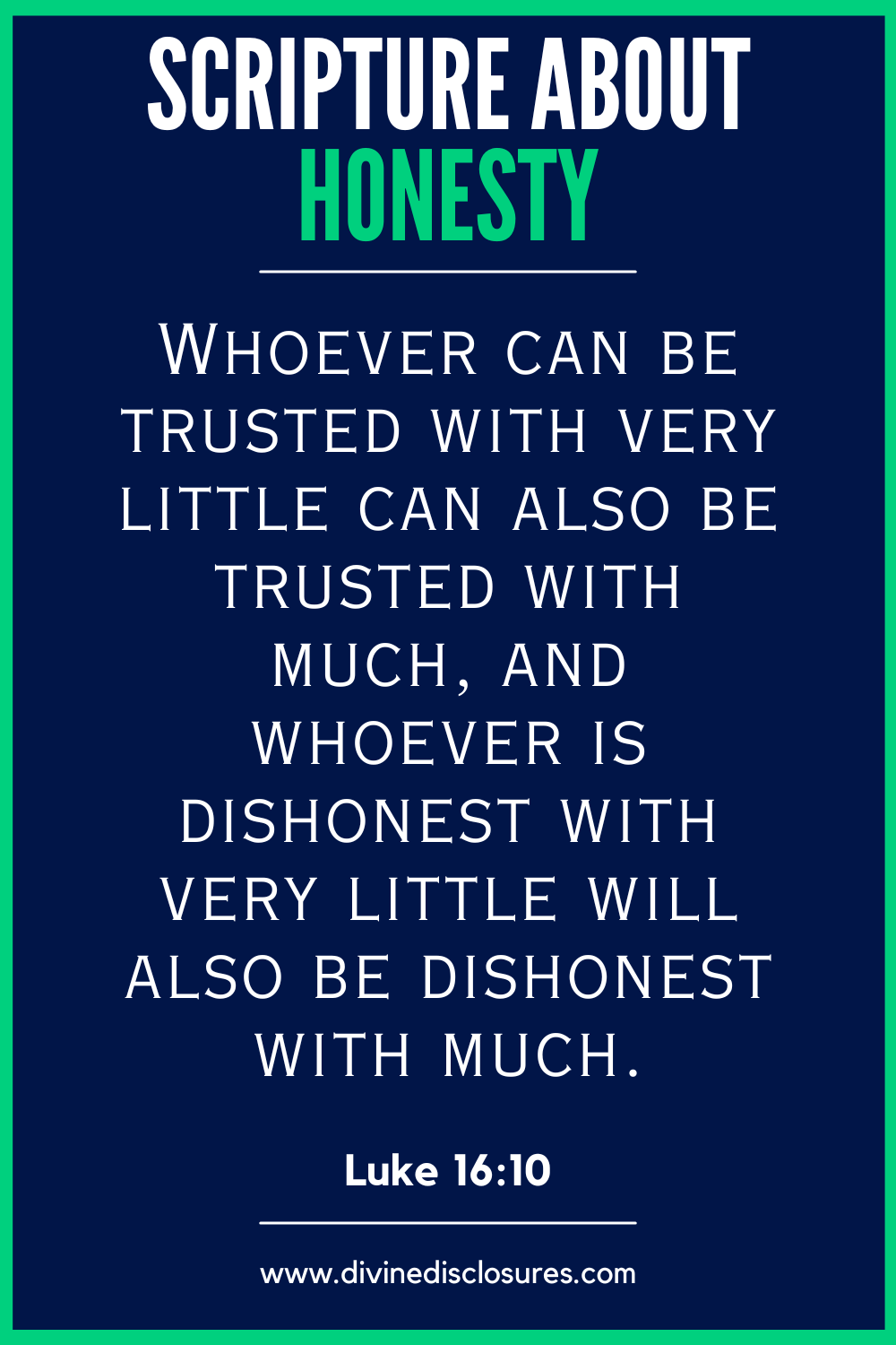 Scripture About Honesty