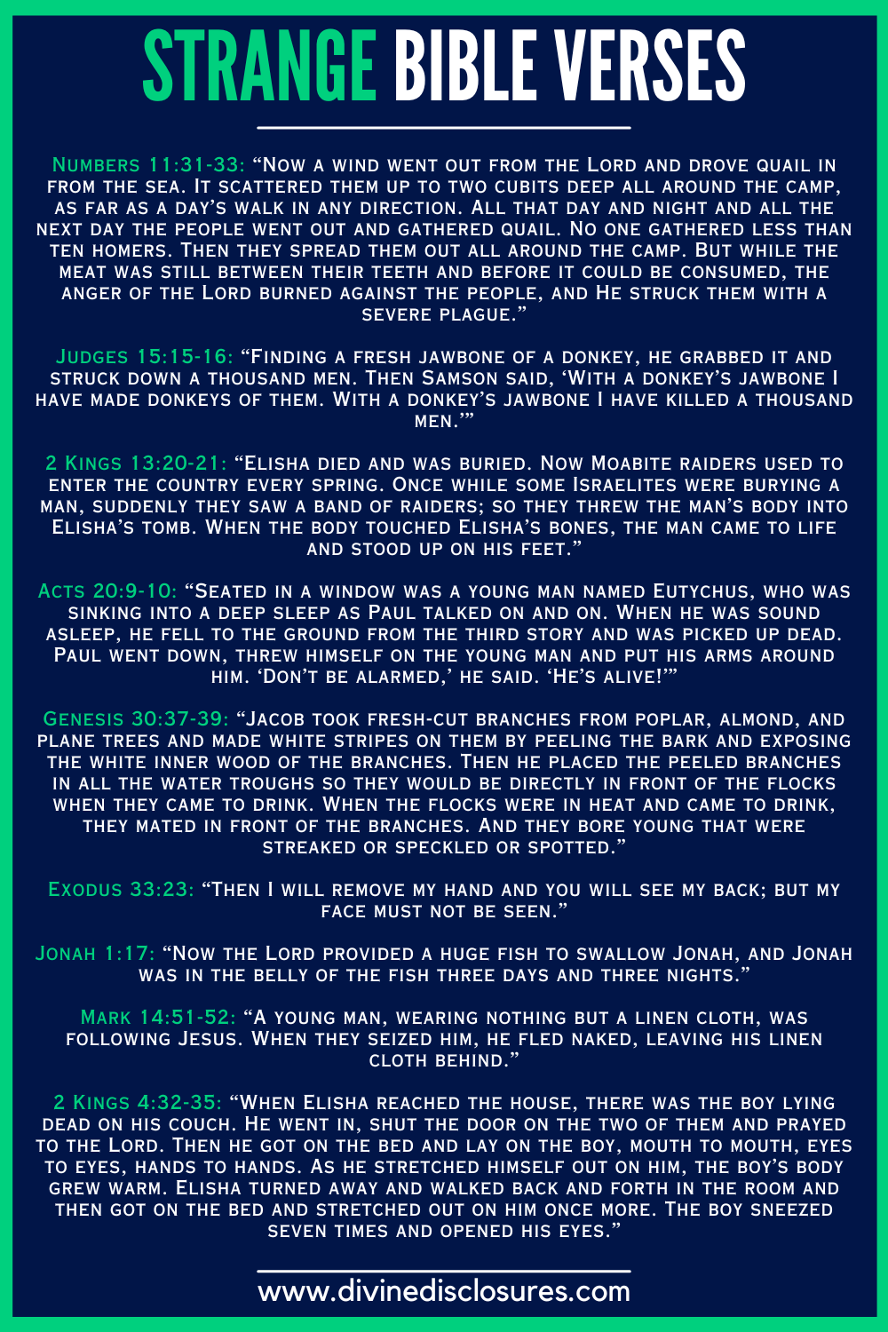 Strange Bible Verses