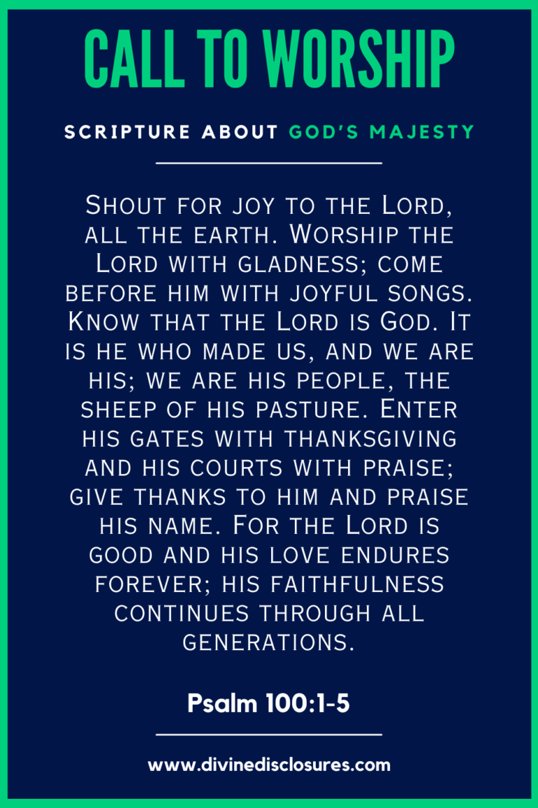 Powerful call to worship scriptures and examples for 2025