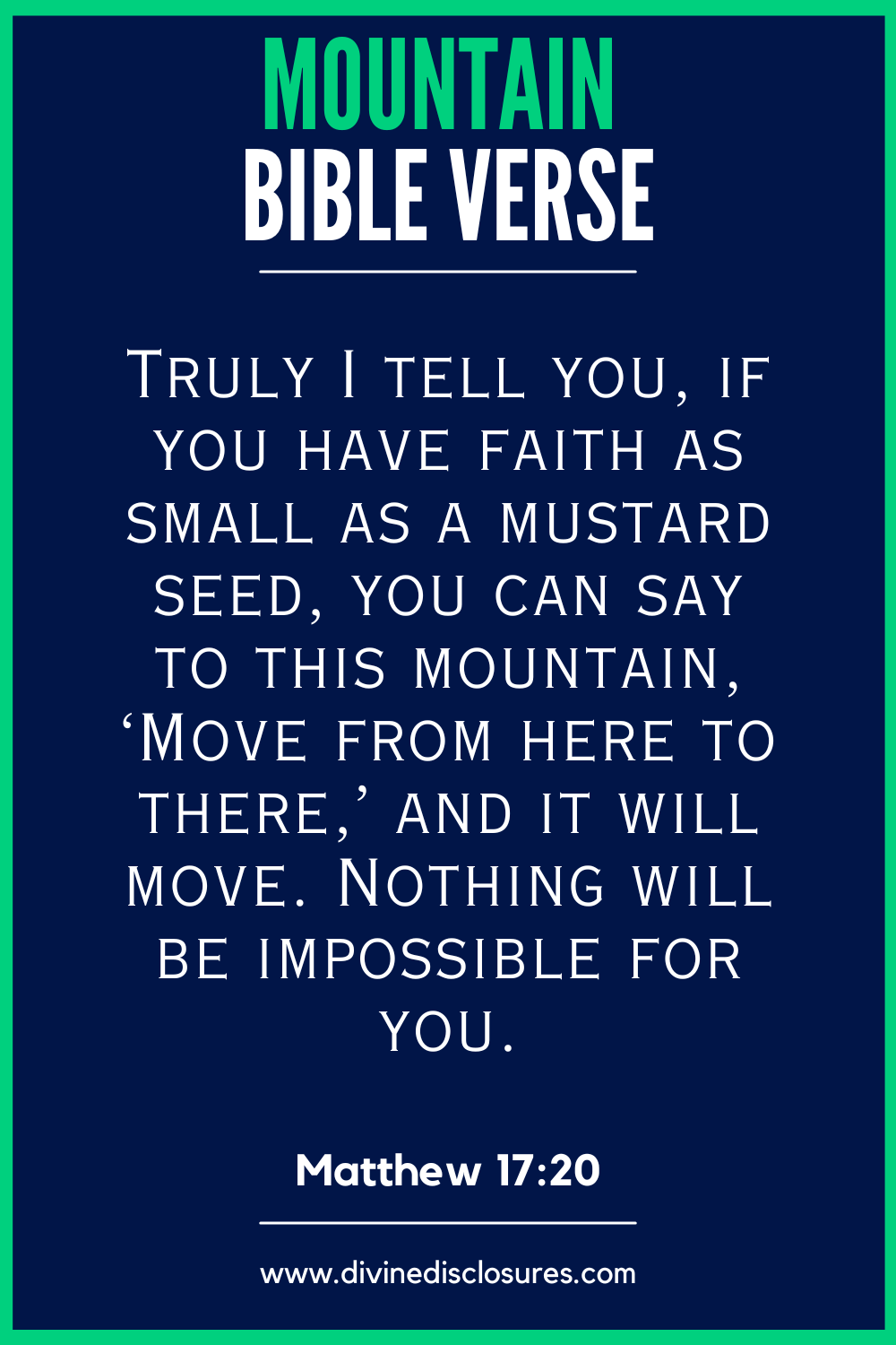 Mountain Bible Verse